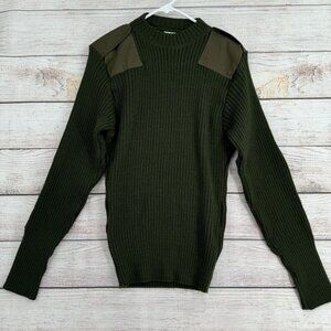 Defense Logistics Agency Valor Rib Knit Commando Shirt Sweater‎ Men's 40 Green
